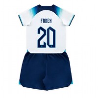 England Phil Foden #20 Fotballklær Hjemmedraktsett Barn VM 2022 Kortermet (+ korte bukser)